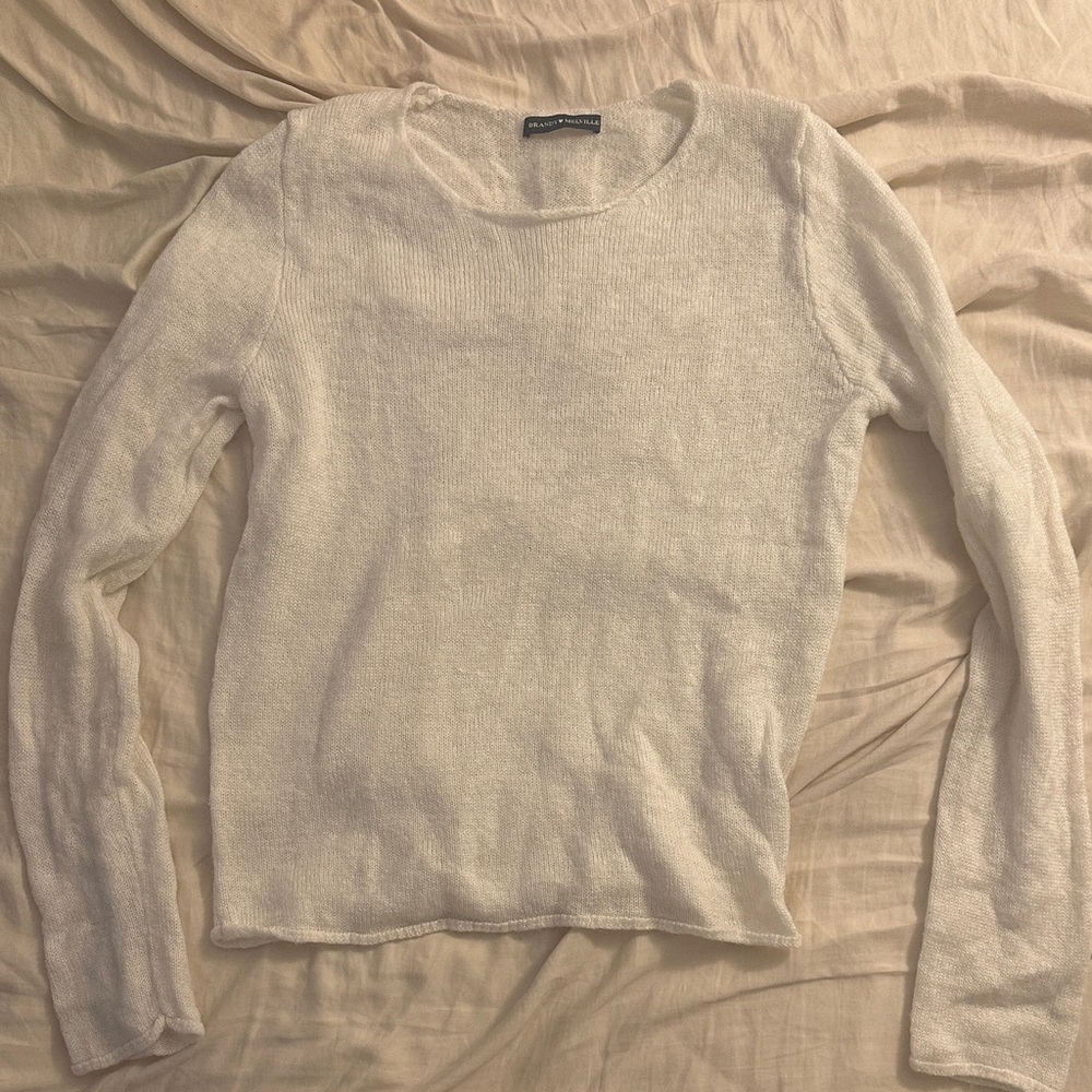 Brandy Melville White Knit Top